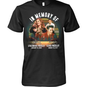 Limited Edition In Memory Of Lisa Marie Presley January 12, 2023 And Elvis Presley August 16, 1977 T-Shirt