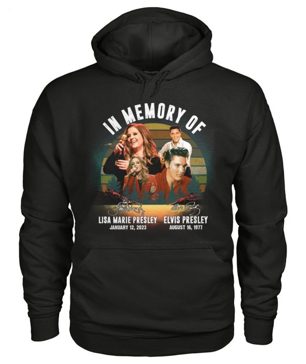 Limited Edition In Memory Of Lisa Marie Presley January 12, 2023 And Elvis Presley August 16, 1977 T-Shirt