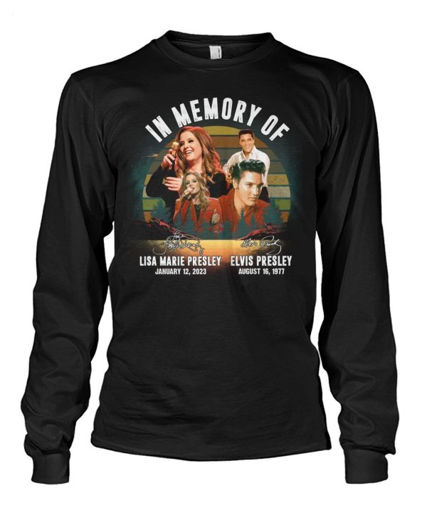 Limited Edition In Memory Of Lisa Marie Presley January 12, 2023 And Elvis Presley August 16, 1977 T-Shirt