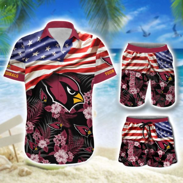 Custom Name NFL Arizona Cardinals Hawaiian Shirt And Short