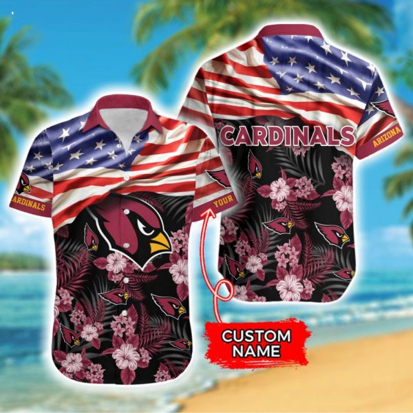 Custom Name NFL Arizona Cardinals Hawaiian Shirt And Short