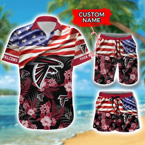 Custom Name NFL Atlanta Falcons Hawaiian Shirt And Short