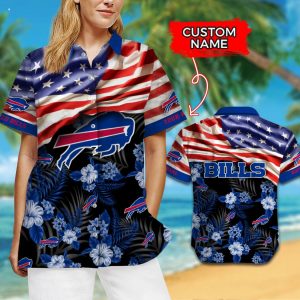 Custom Name NFL Buffalo Bills Hawaiian Shirt And Short