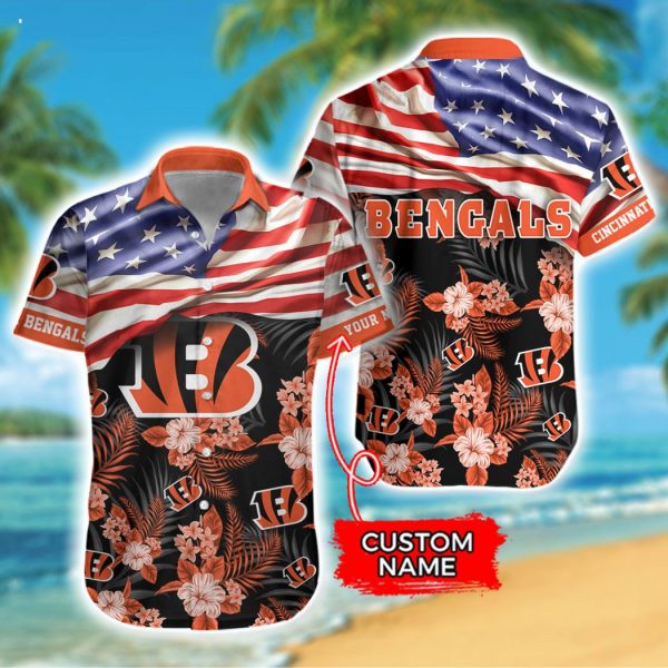 Custom Name NFL Cincinnati Bengals Hawaiian Shirt And Short