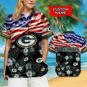 Custom Name NFL Green Bay Packers Hawaiian Shirt And Short