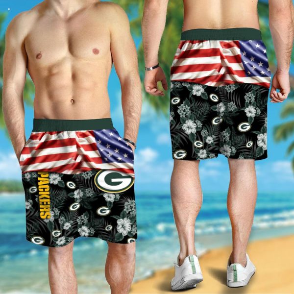 Custom Name NFL Green Bay Packers Hawaiian Shirt And Short