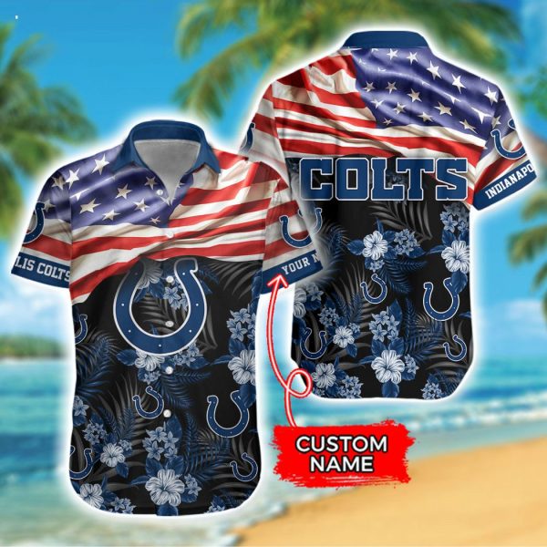 Custom Name NFL Indianapolis Colts Hawaiian Shirt And Short