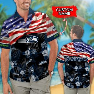 Custom Name NFL Seattle Seahawks Hawaiian Shirt And Short