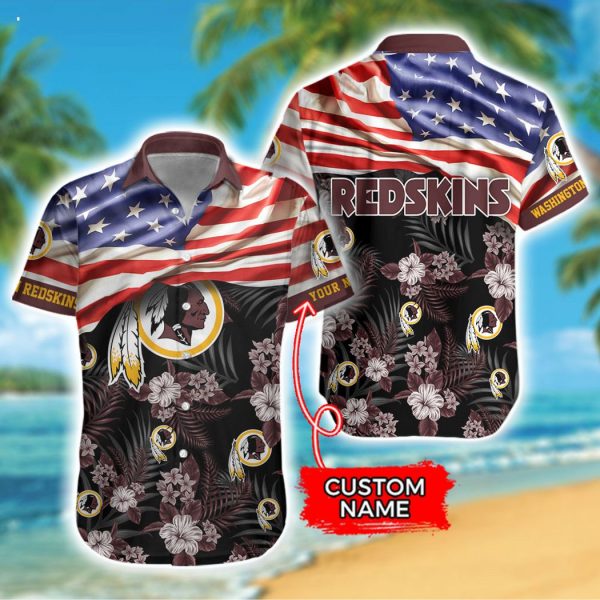 Custom Name NFL Washington Redskins Hawaiian Shirt And Short