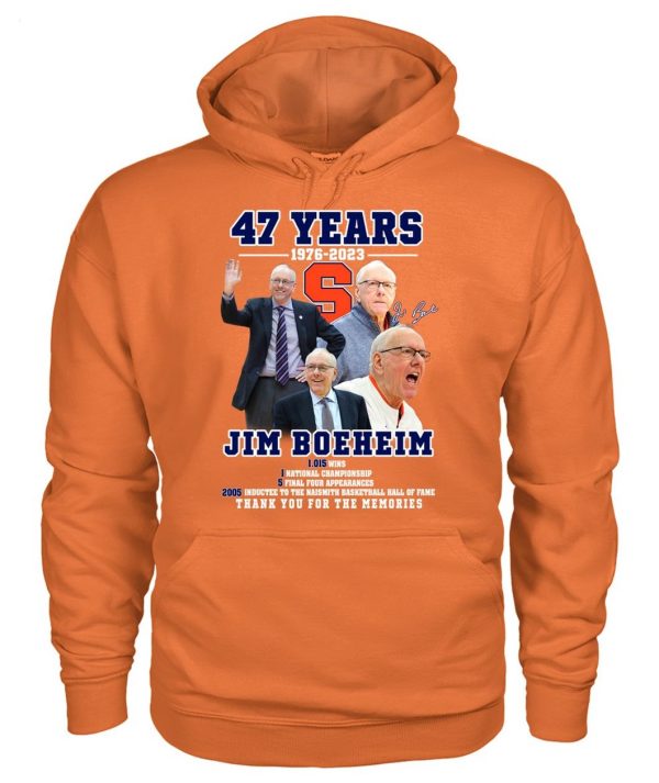 Limited Edition 47 Years Of 1976 – 2023 Jim Boeheim Thank You For The Memories T-Shirt