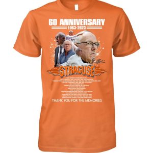 Limited Edition 60 Anniversary 1963 – 2023 Jim Boeheim Syracuse Thank You For The Memories T-Shirt