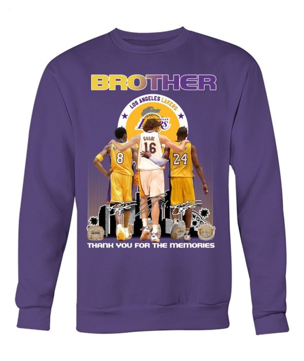 Limited Edition Gasol And Bryant You’ll Always Be In My Heart My Big Brother T-Shirt