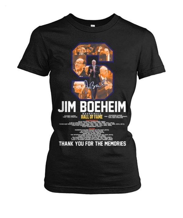 Limited Edition Jim Boeheim Basketball Hall Of Fame Thank You For The Memories T-Shirt