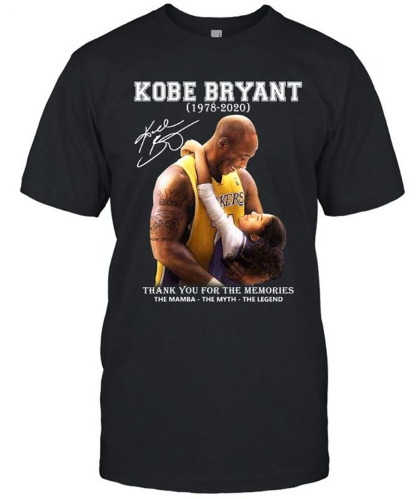 Limited Edition Kobe Bryant 1978 – 2020 Thank You For The Memories The Mamba The Myth The Legend T-Shirt