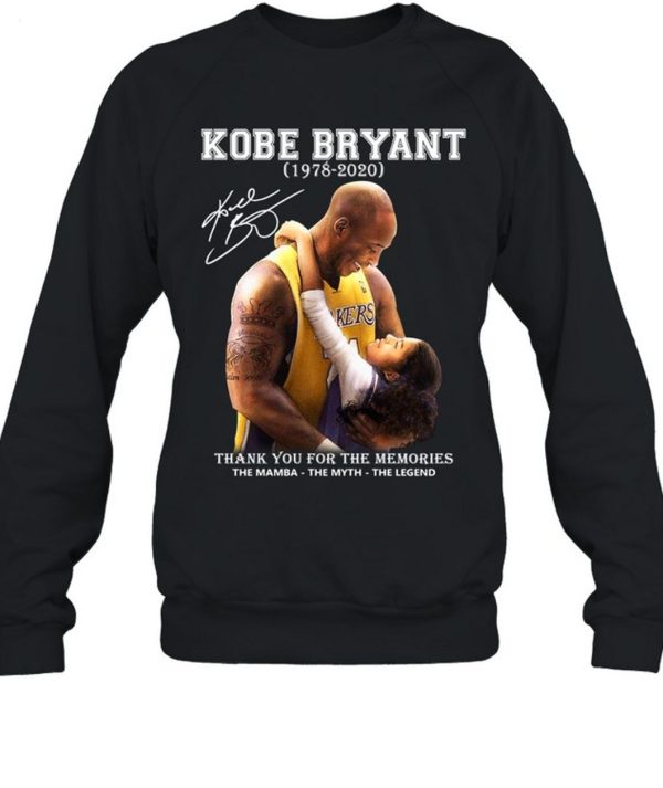 Limited Edition Kobe Bryant 1978 – 2020 Thank You For The Memories The Mamba The Myth The Legend T-Shirt