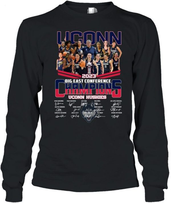 Limited Edition Uconn Big East Conference Champions Ucon Hushies T-Shirt