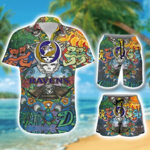Personalized NFL Baltimore Ravens Combo Hawaiian Shirt And Short