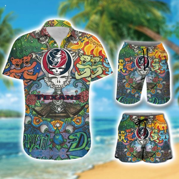Personalized NFL Houston Texans Combo Hawaiian Shirt And Short