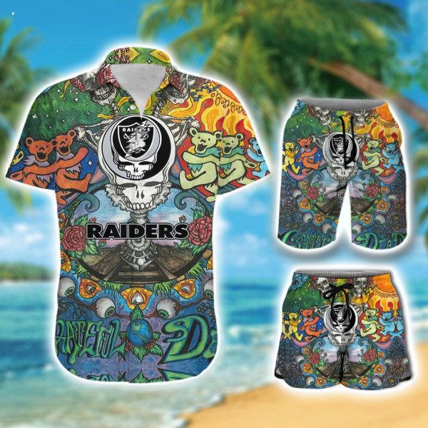 Personalized NFL Las Vegas Raiders Combo Hawaiian Shirt And Short
