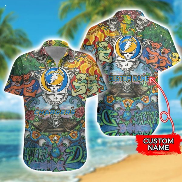 Personalized NFL Los Angeles Chargers Combo Hawaiian Shirt And Short
