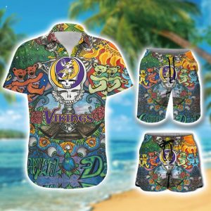 Personalized NFL Minnesota Vikings Combo Hawaiian Shirt And Short
