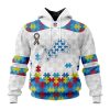 Custom Name And Number NFL Green Bay Packers Special Autism Awareness Design Hoodie