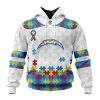 Custom Name And Number NFL Las Vegas Raiders Special Autism Awareness Design Hoodie