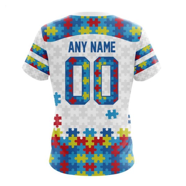 Custom Name And Number NFL New Orleans Saints Special Autism Awareness Design Hoodie