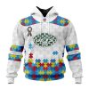 Custom Name And Number NFL New York Giants Special Autism Awareness Design Hoodie