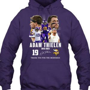19 Adam Thielen 2013 – 2023 Thank You For The Memories T-Shirt – Limited Edition