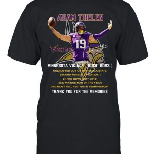 Adam Thielen Minnesota Vikings 2013 – 2023 Thank You For The Memories T-Shirt – Limited Edition