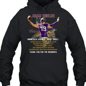 Adam Thielen Minnesota Vikings 2013 – 2023 Thank You For The Memories T-Shirt – Limited Edition