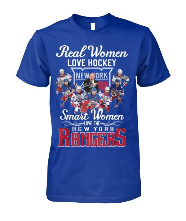 Real Women Love Hockey Smart Women Love The New York Rangers T-Shirt – Limited Edition