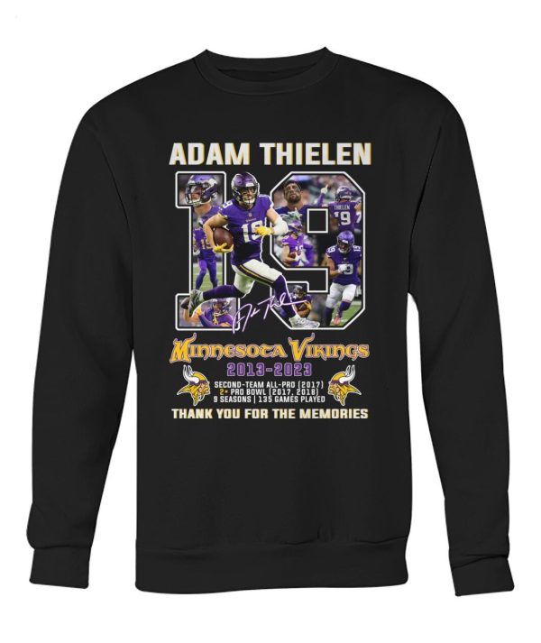 Thank You For The Memories Adam Thielen 19 Minnesota Vikings 2013 – 2023 T-Shirt – Limited Edition