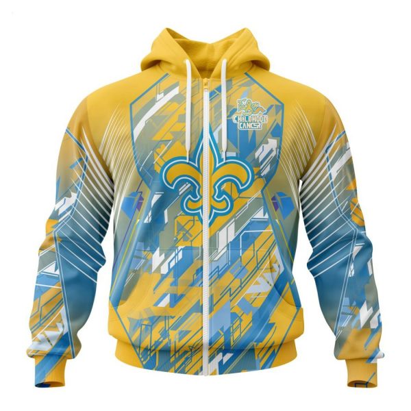 Personalized NFL New Orleans Saints Specialized Design Fearless Against Childhood Cancers Hoodie