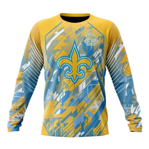 Personalized NFL New Orleans Saints Specialized Design Fearless Against Childhood Cancers Hoodie