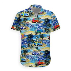 Campervan Men’s Hawaiian Aloha Beach Shirt, Hawaiian Shirt – Summer Collection