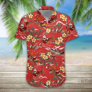 Christmas Santa Men’s Hawaiian Shirt Casual Button Down Shirts, Short Sleeve Shirts – Summer Collection