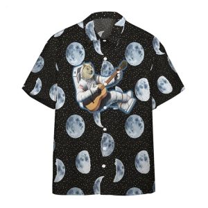 Doge Astronaut Playing Guitar Custom Hawaiian Shirt – Summer Collection