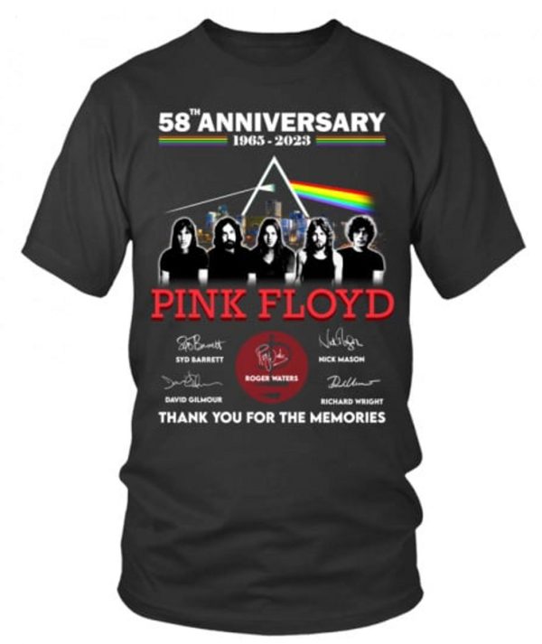 58th Anniversary 1965 – 2023 Pink Ployd Thank You For The Memories T-Shirt – Limited Edition