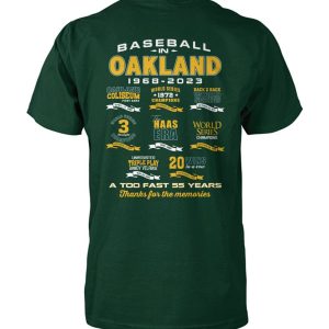 Baseball In Oakland 1968 – 2023 T-Shirt – Limited Edition