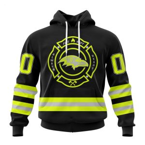 Personalized NFL Baltimore Ravens Special FireFighter Uniform Design Hoodie
