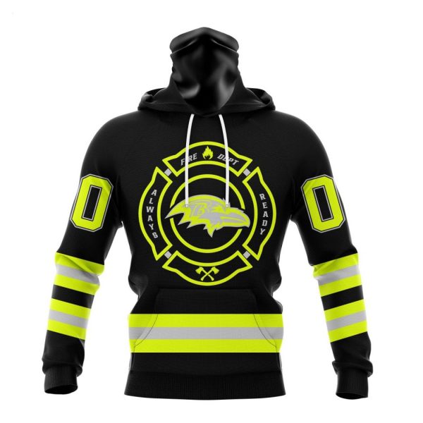 Personalized NFL Baltimore Ravens Special FireFighter Uniform Design Hoodie