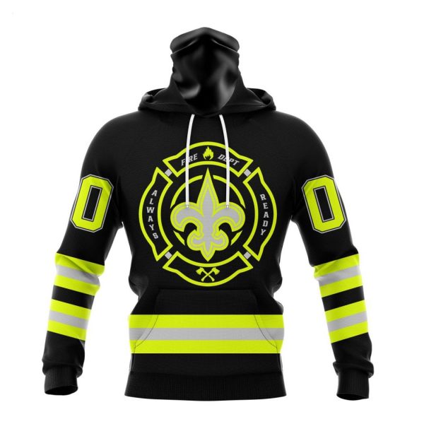 Personalized NFL New Orleans Saints Special FireFighter Uniform Design Hoodie