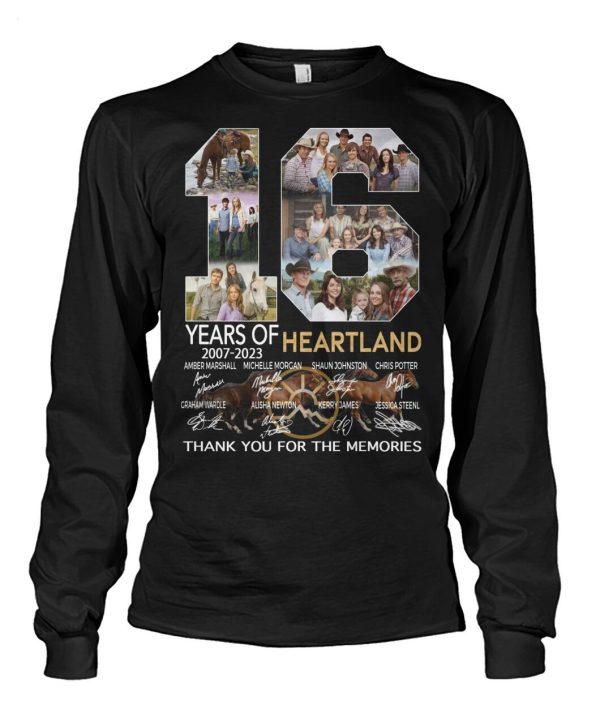 16 Years Of 2007 – 2023 Heartland Thank You For The Memories T-Shirt – Limited Edition