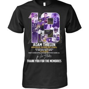 19 Adam Thielen Minnesota Vikings 2013 – 2022 Thank You For The Memories T-Shirt – Limited Edition