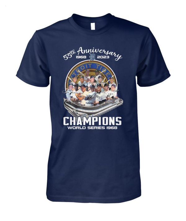 55th Anniversary 1968 – 2023 Detroit Tigers Champions World Series 1968 T-Shirt – Limited Edition