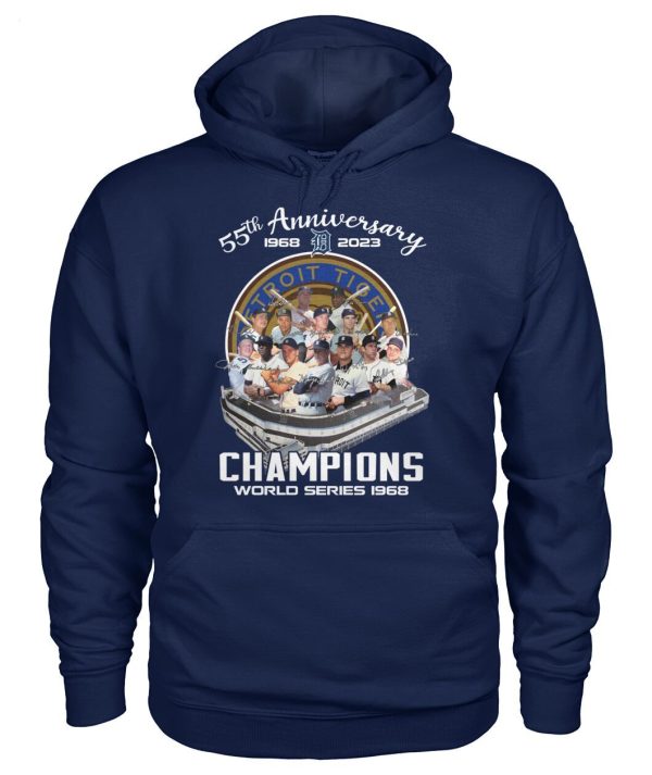 55th Anniversary 1968 – 2023 Detroit Tigers Champions World Series 1968 T-Shirt – Limited Edition