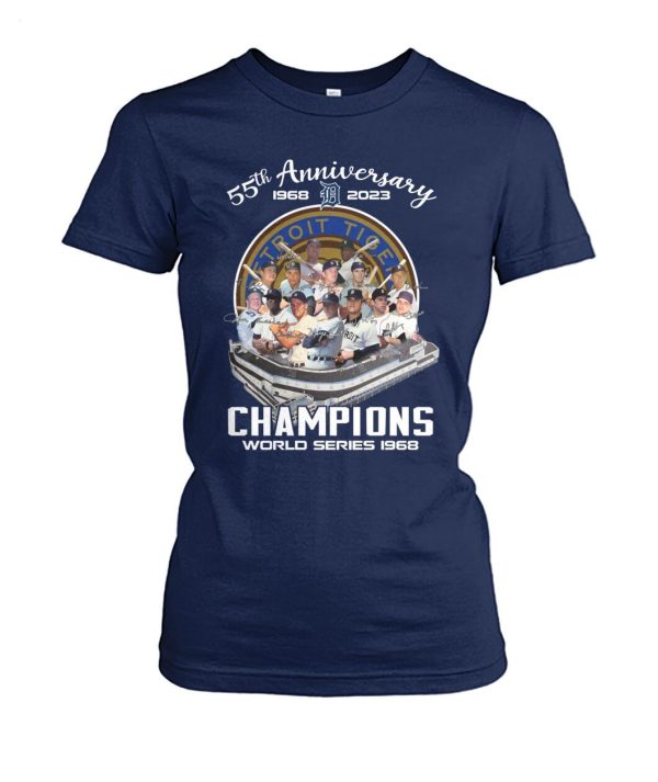 55th Anniversary 1968 – 2023 Detroit Tigers Champions World Series 1968 T-Shirt – Limited Edition