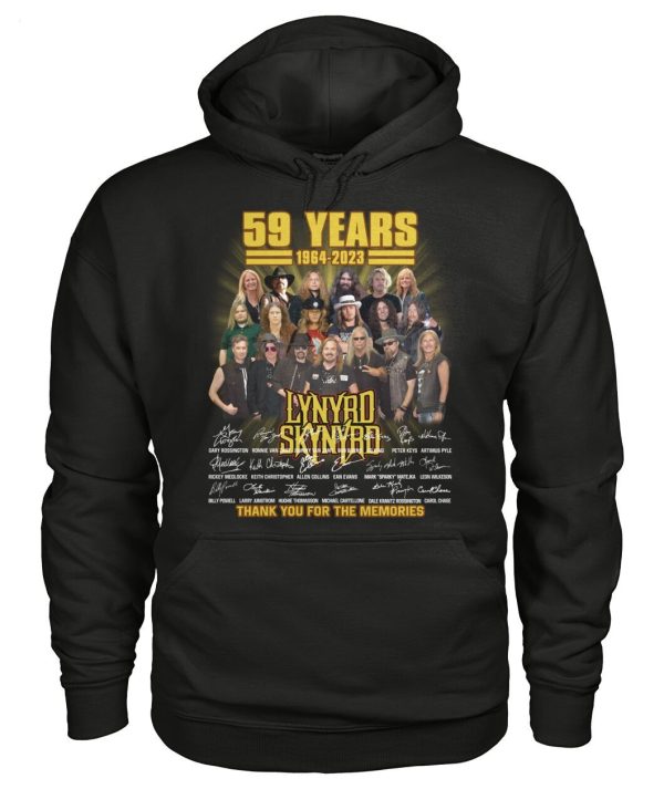 59 Years Of 1964 – 2023 Lynyrd Skynyrd Thank You For The Memories T-Shirt – Limited Edition